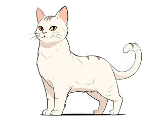 Fototapeta premium cartoon style, full body of Suphalak (Animal), isolated on a white background