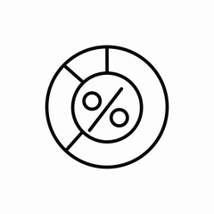 statistics pie percent icon sign vector