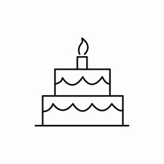 wedding cake icon sign vector