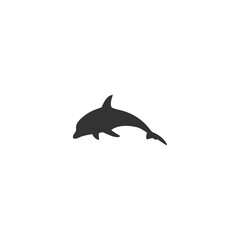 Dolphin symbol icon isolated on transparent background