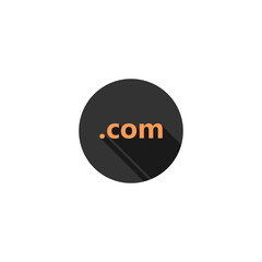 Domain name services com icon isolated on transparent background