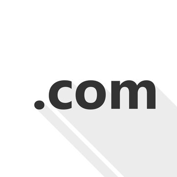 Domain name services com icon isolated on transparent background