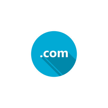 Domain name services com icon isolated on transparent background
