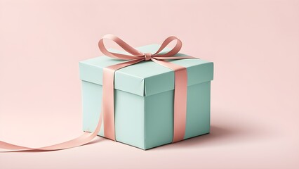 Obraz premium Illustration of a single, abstract gift box outlined with thin, clean lines