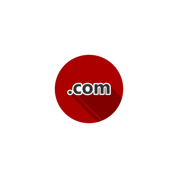 Domain name services com icon isolated on transparent background