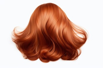 Fototapeta premium Healthy hair stock adult wig white background.