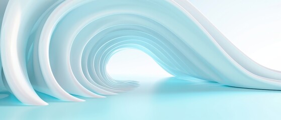 Futuristic Geometric Curves, an abstract modern design featuring fluid shapes and vibrant colors, creating a dynamic visual experience that evokes innovation and creativity.