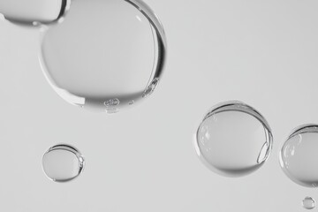 Serene drops of water on clear surface