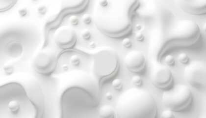 Abstract surface with smooth, organic shapes and forms. Modern monochrome 3D