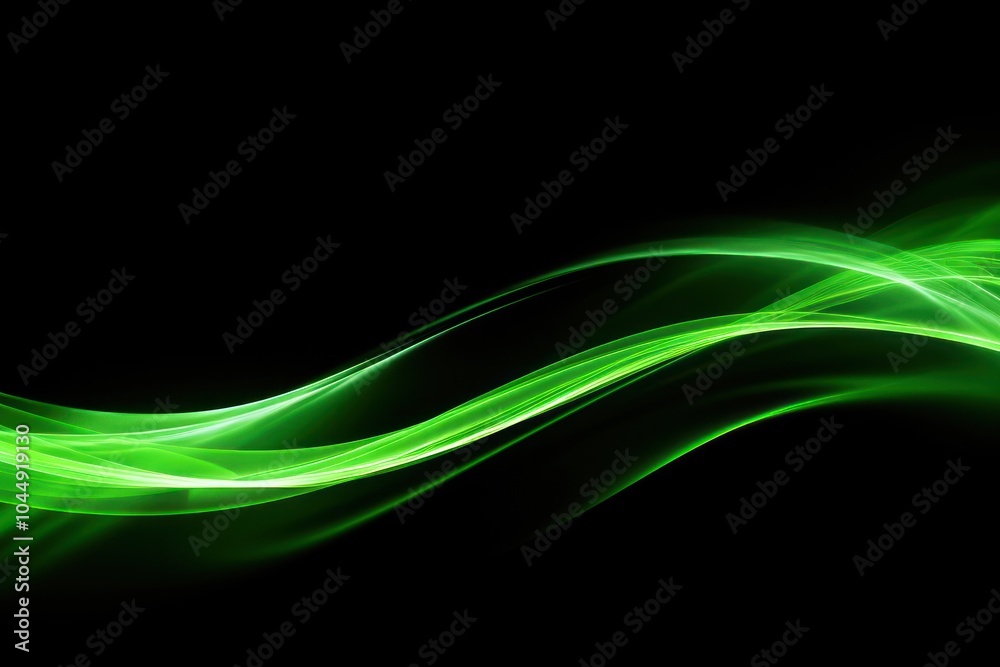 Sticker Neon green light streaks backgrounds pattern night.