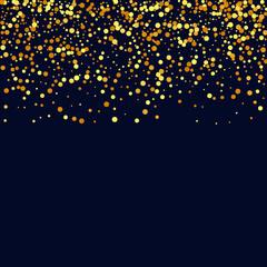 Gold Confetti. Isolated Golden Dust Particles.