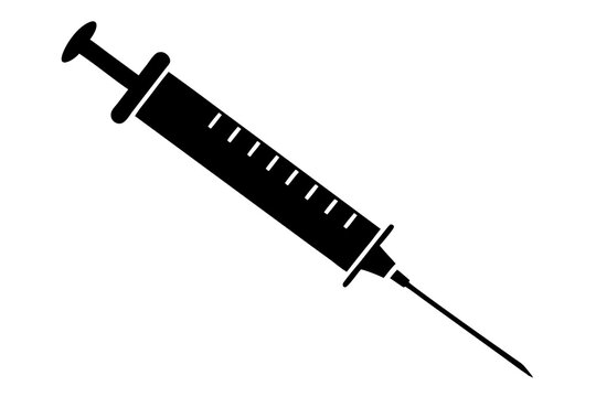 recommend clip art: Syringe injection | isolated vector silhouette illustration on white background