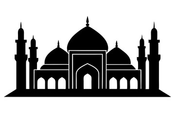 Mosque | isolated vector silhouette illustration on white background