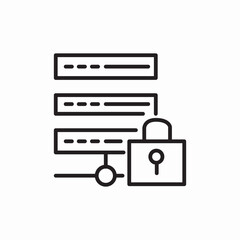 server lock safety icon sign vector