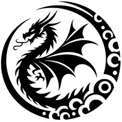 Dragon symbol silhouette