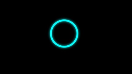 System Update Blue Glow Indicator. Round Circle Progress Bar. 0 to 100 Percentage Meter. 4K