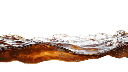A wave of polluted brown color water on an isolated background