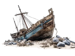 Fototapete Rund a boat on the beach © Michal
