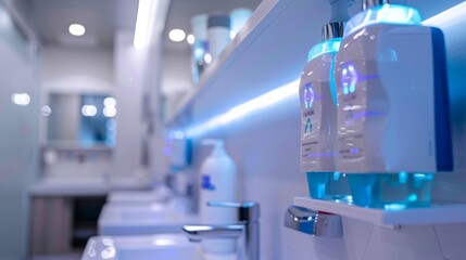 A hand sanitizer station for maintaining a clean and sanitary environment.