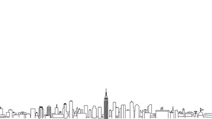 Obraz premium Minimalist City Skyline
