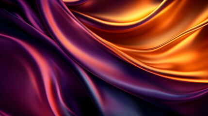 Obraz premium Abstract Background with Orange and Purple Silk Fabric