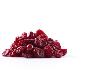 Dried Cranberries. Sweet and Natural Cranberry Food Isolated on White Background