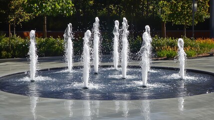Serene Fountain Installation in Urban Landscape