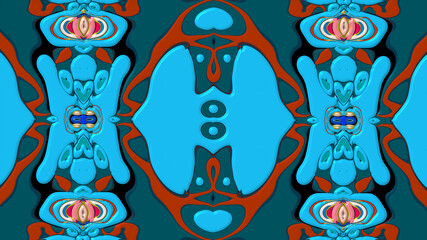 Abstract colorful psychedelic mandala kaleidoscope background pattern for a summer music festival