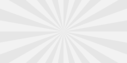 Abstract minimal vector white and gray sun rays sunburst background. summer spiral seamless retro vintage burst sunrise vector wallpaper design.	
