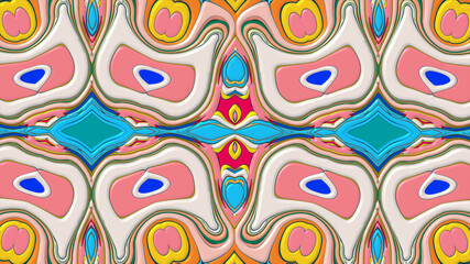 Abstract colorful psychedelic mandala kaleidoscope background pattern for a summer music festival