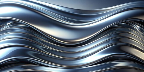 sleek chrome textures with fluid reflections for a futuristic look