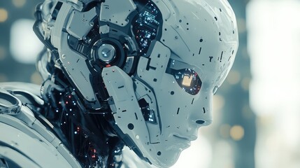 Fototapeta premium Artificial intelligence and future technology concept