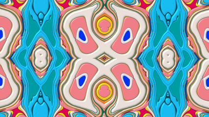 Abstract colorful psychedelic mandala kaleidoscope background pattern for a summer music festival