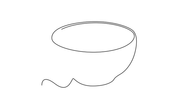 Kitchen tool concept. Single line draw design. Full length animation illustration. High quality 4k footage.