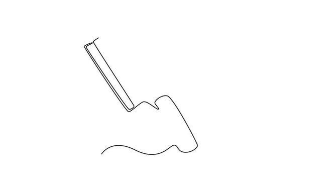Kitchen tool concept. Single line draw design. Full length animation illustration. High quality 4k footage.