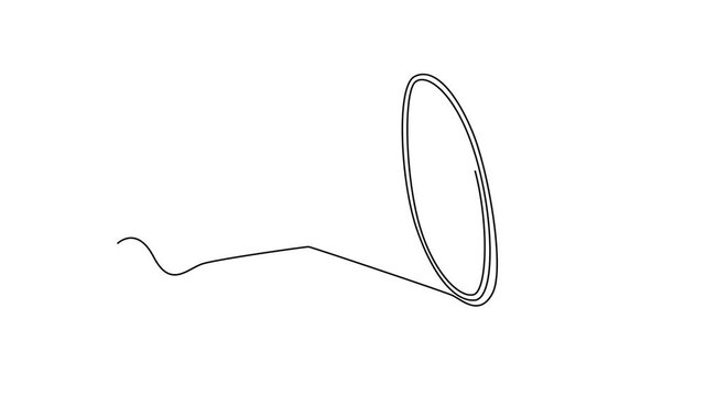 Kitchen tool concept. Single line draw design. Full length animation illustration. High quality 4k footage.