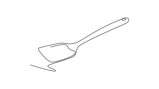 Kitchen tool concept. Single line draw design. Full length animation illustration. High quality 4k footage.