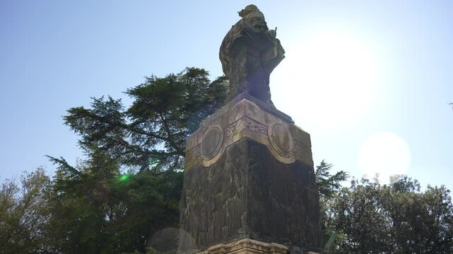 Pietro Vannucci, known as Perugino, statue in Perugia, Italy