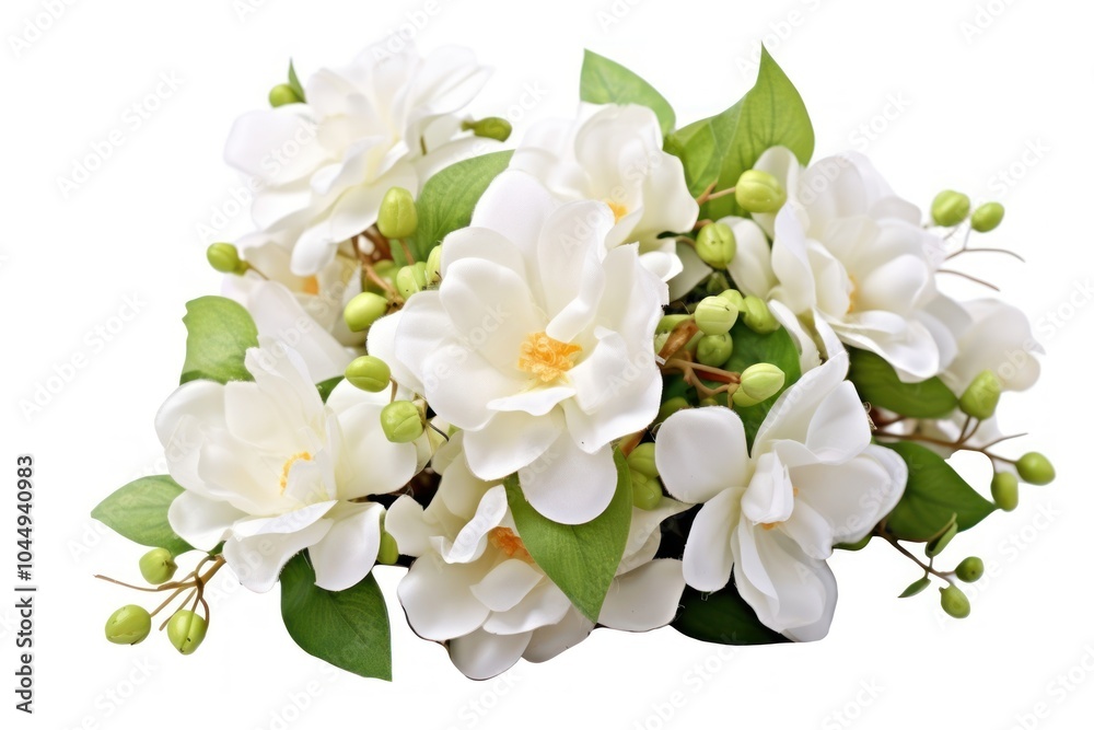 Sticker White jasmine flower blossom plant.