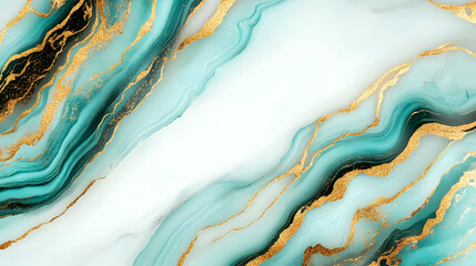 Abstract Background - Blue and Gold Swirls