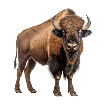 buffalo looking isolated on white