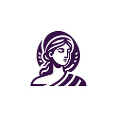 Ancient greek goddess logo