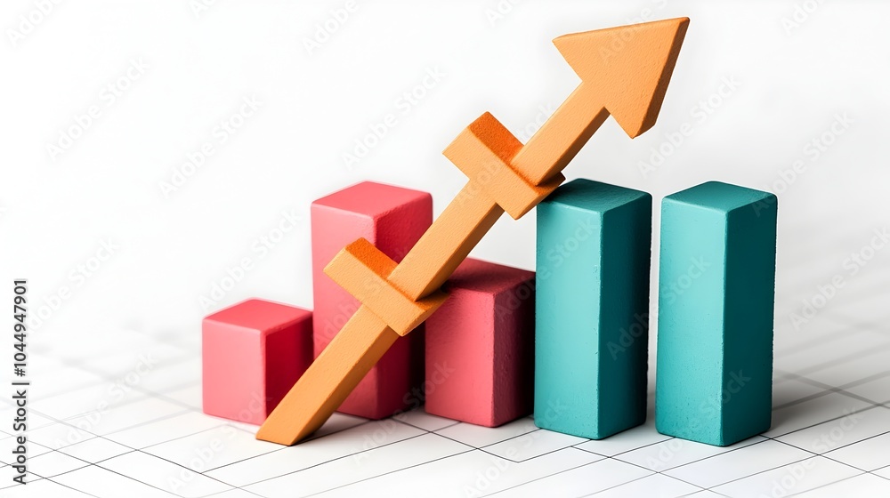 Poster Bright and Modern Infographic Design with Intersecting Line Charts and Bar Graphs Layered on a Clean White Grid Background Illustrating Data Analytics and Business Statistics
