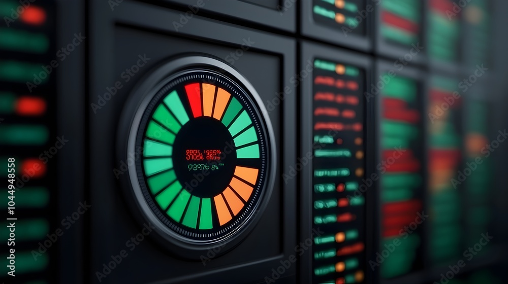 Poster Detailed 3D interactive business data analytics dashboard displaying visual charts graphs