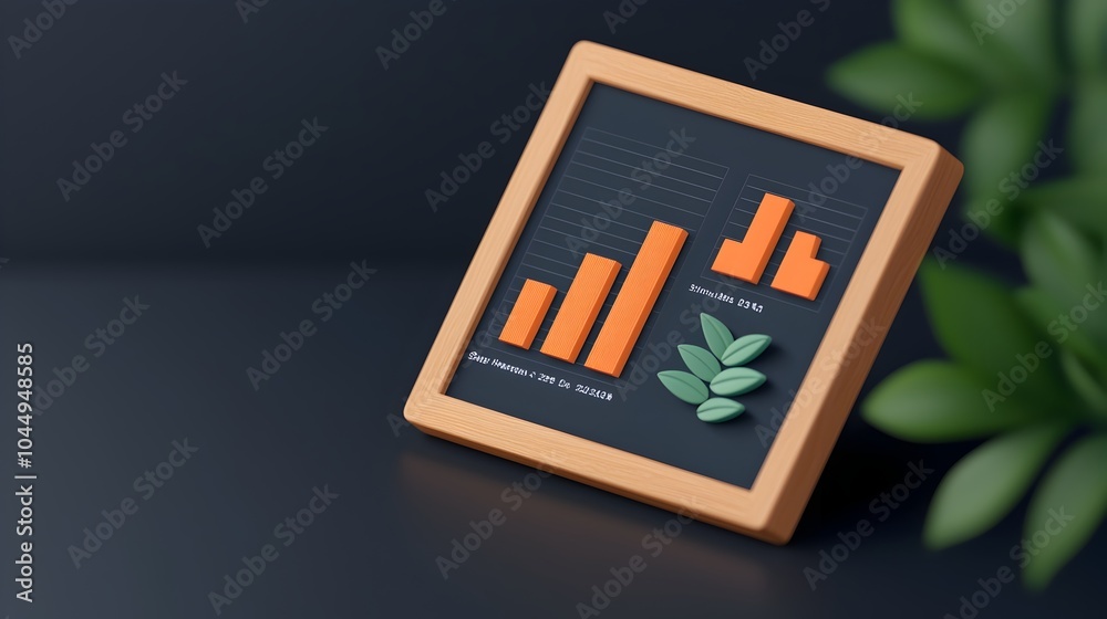 Poster Dynamic 3D Business Data Dashboard Displaying Interactive Analytics Big Data Insights and Visualization Tools for Marketing Strategy Planning and Customer Demand Forecasting