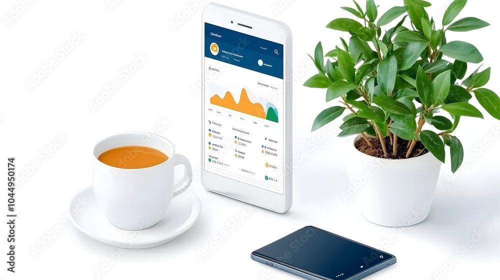 Leinwandbilder Detailed Isometric Showcasing Business Partners Discussing and Analyzing New Projects Finances and Strategies Using Digital Platforms for Successful Online and Growth Planning