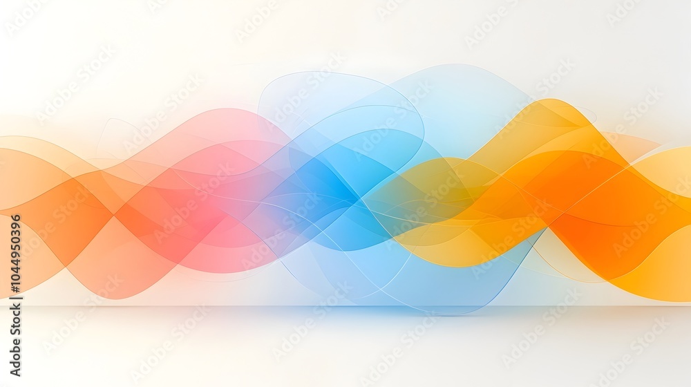 Poster Mesmerizing abstract background with flowing smooth lines in vibrant gradient colors creating a dynamic yet calming visual effect  The image features a stunning combination of fluid