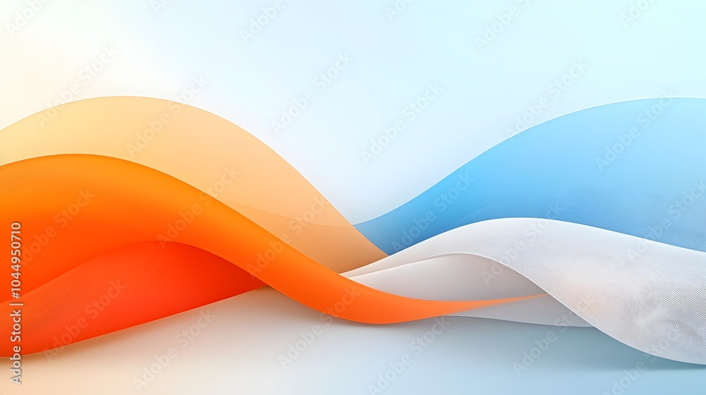 Aufkleber Flowing Abstract Background with Gradient Tones and Smooth Dynamic Lines Perfect for Modern Designs and Creative Visuals