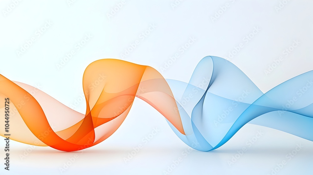 Poster Flowing abstract gradient lines in smooth dynamic composition creating a striking modern background perfect for designs showcasing a sense of motion and elegance