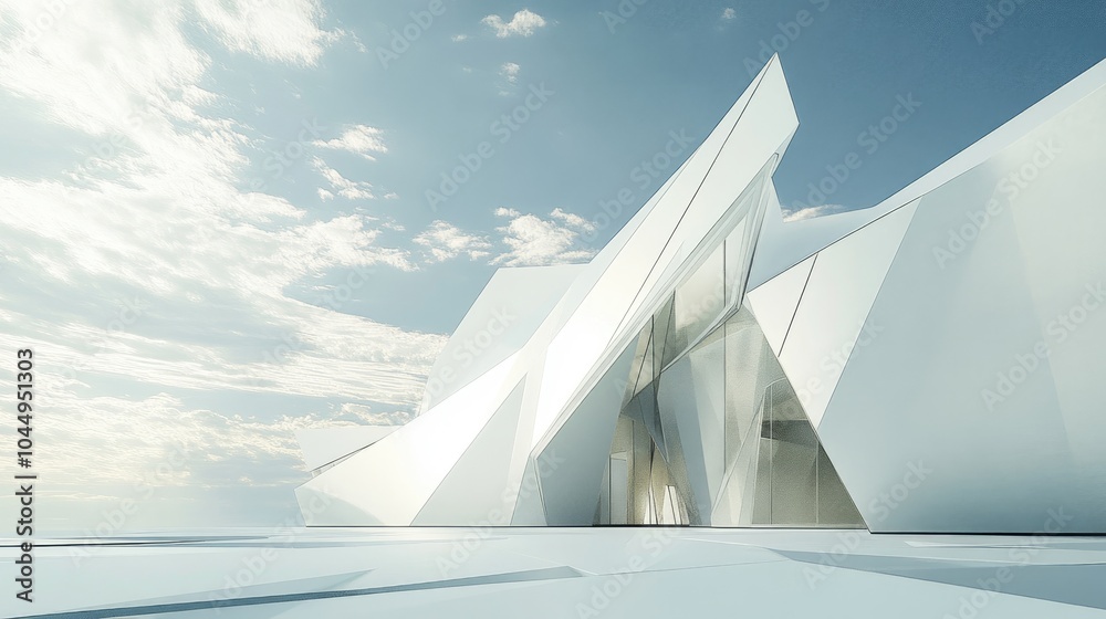 Poster modern abstract architecture with crisp lines and shapes